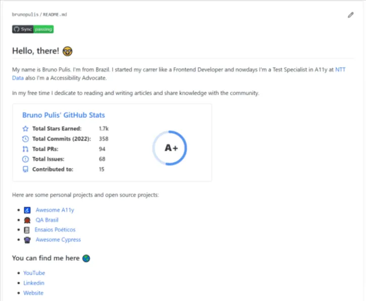 Github profile