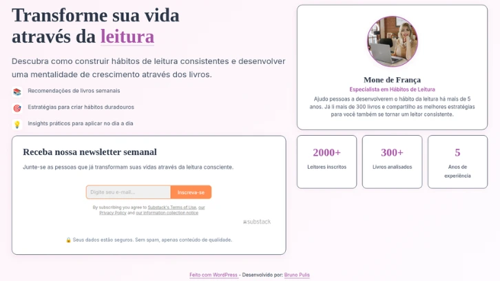 Landing page colorida e moderna da Mone de França, com elementos visuais vibrantes.