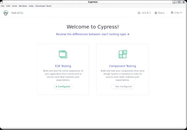 Dashboard do Cypress