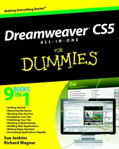 Capa de um livro de Dreamwever com o título Dreamweaver CSS for Dummies